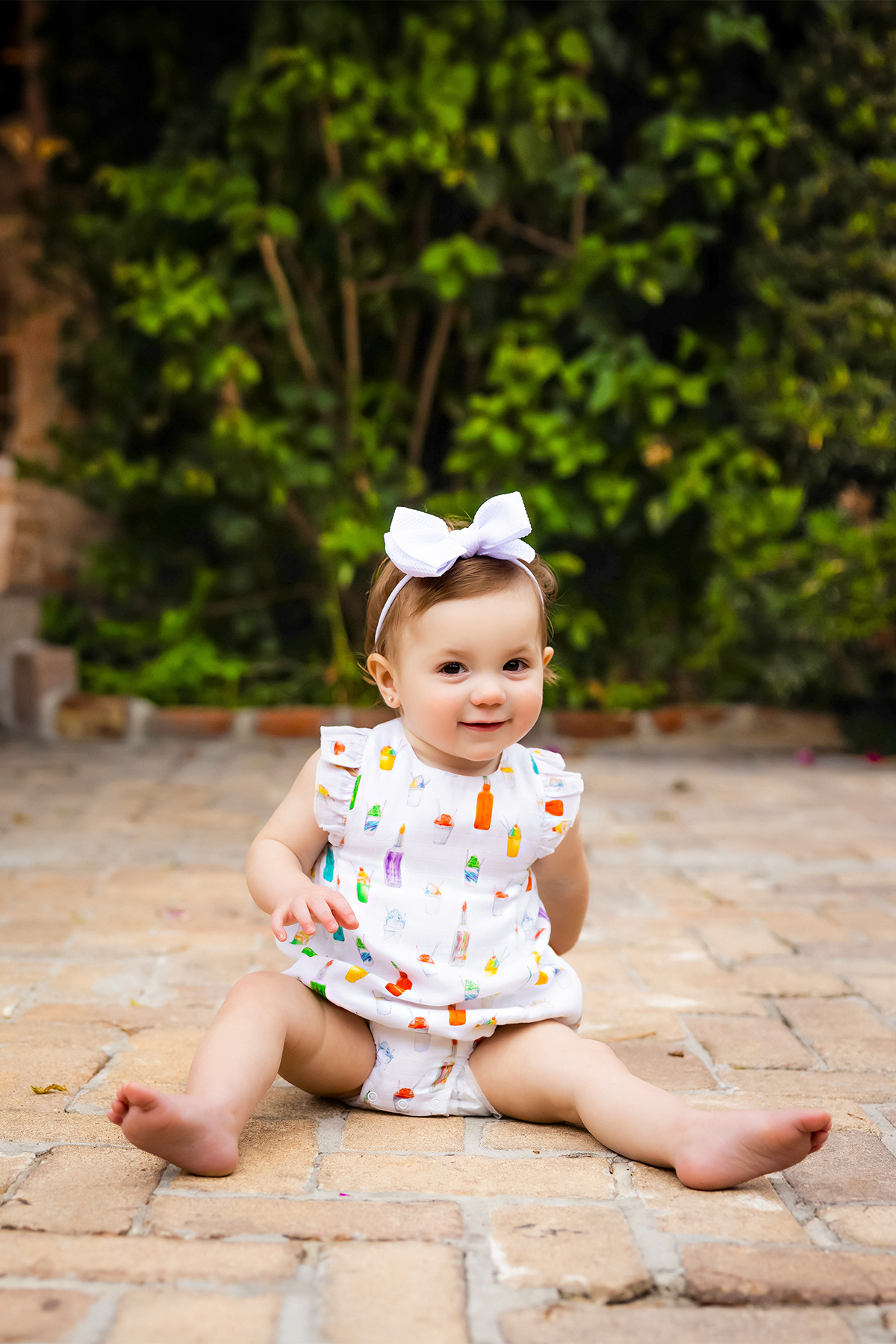 Sugar, Ice, & Everything Nice Organic Muslin Bubble Romper
