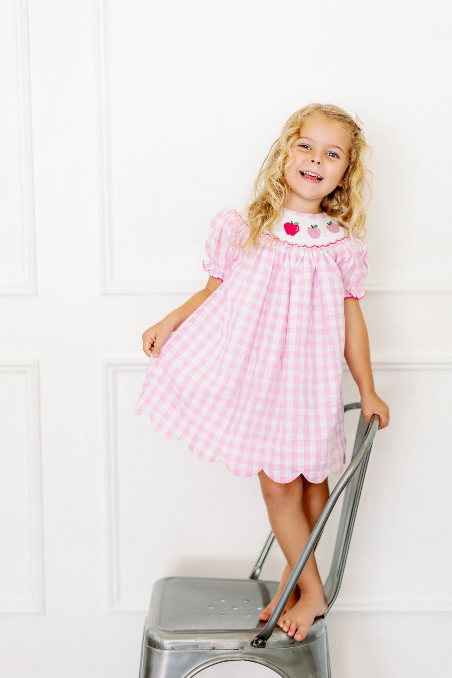 Pink Apple Dress Toddler