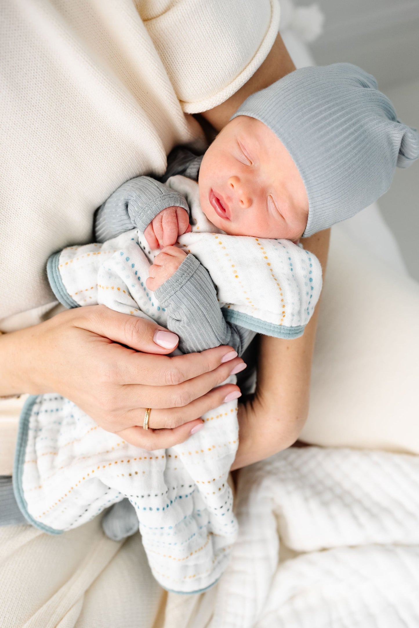 Cloud Muslin™ Burp Cloth 2 Pack - Conrad/Steel
