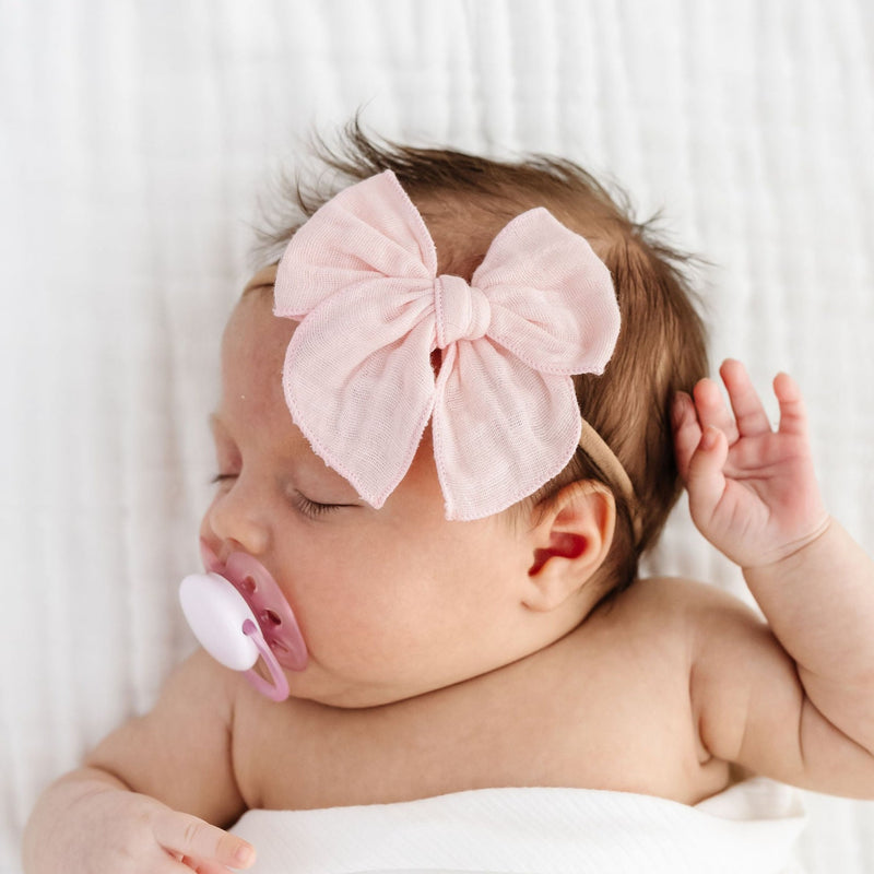 Cloud Muslin Heirloom Bow