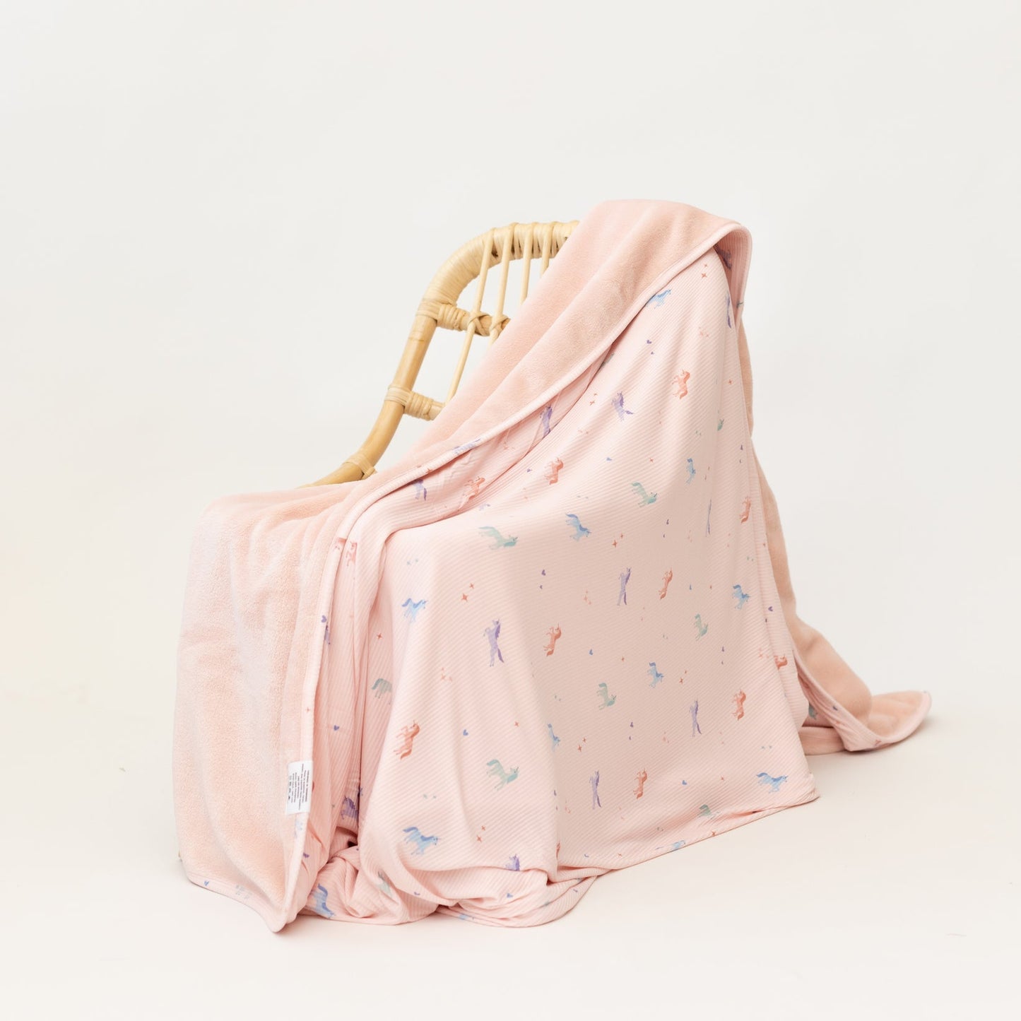 Unicorns Small Ribbed Toddler Blanket