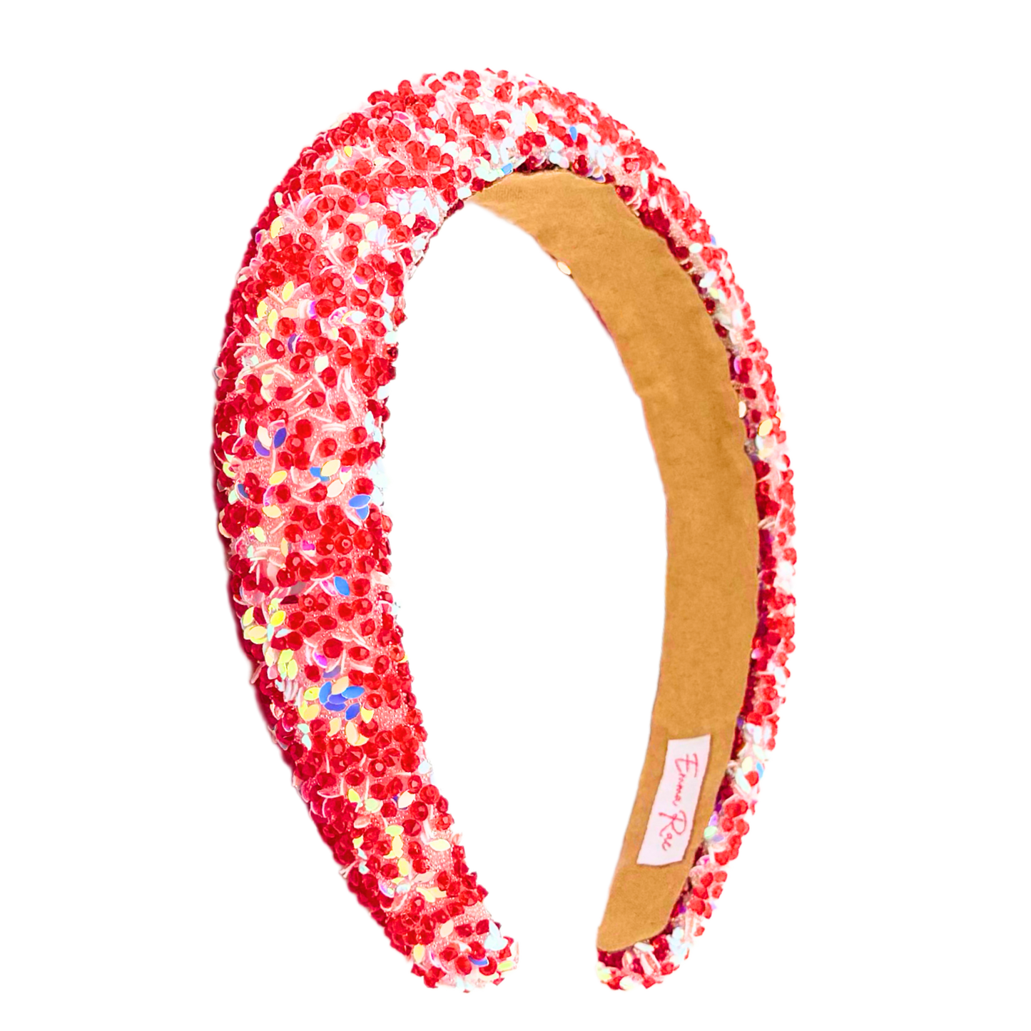 Thick Sparkly Headband Red