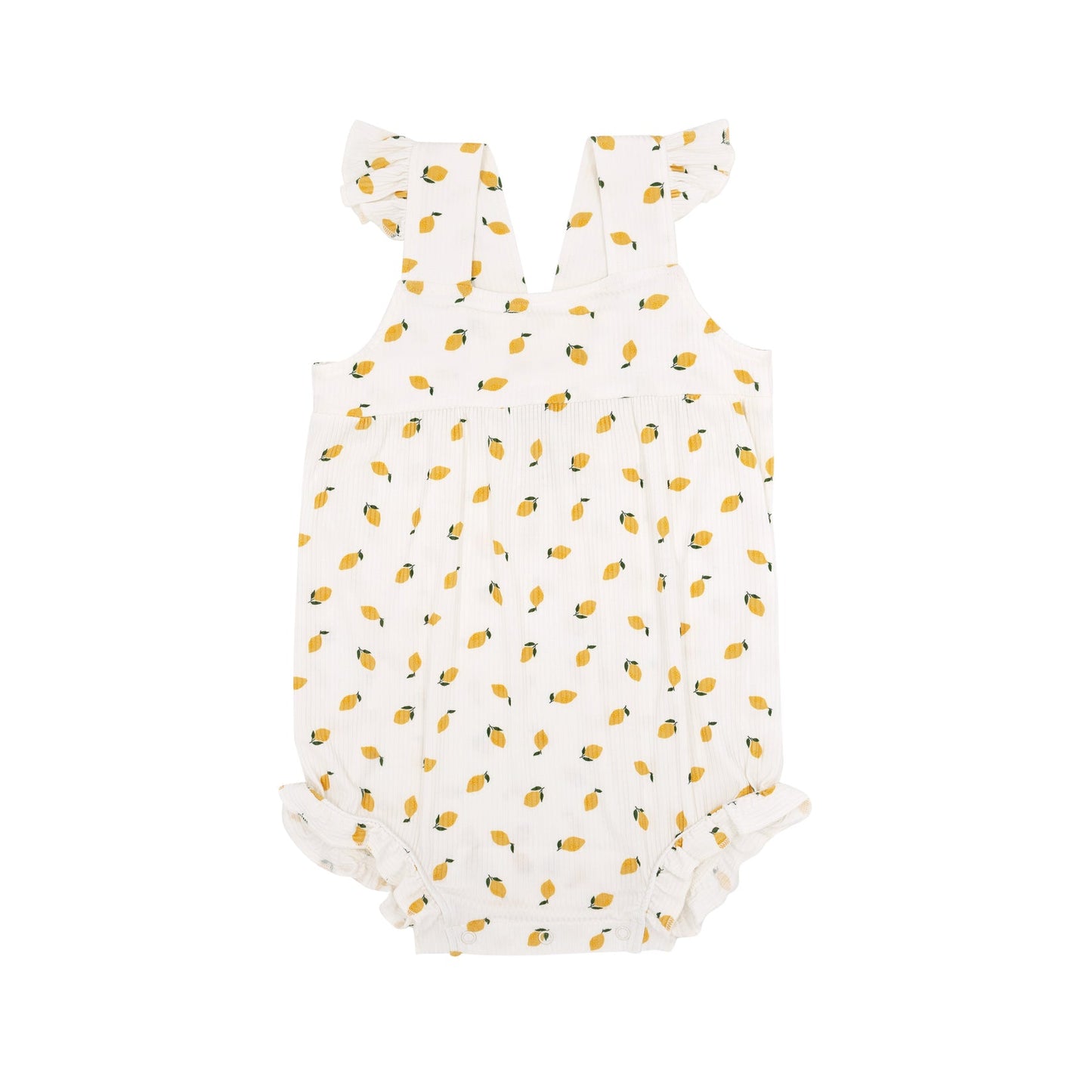 Lemons Small Ribbed Flutter Sleeve Romper
