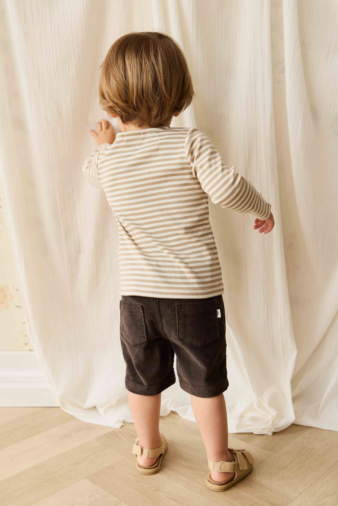 Pima Cotton Shae Top - Slim Stripe Brioche/Cloud