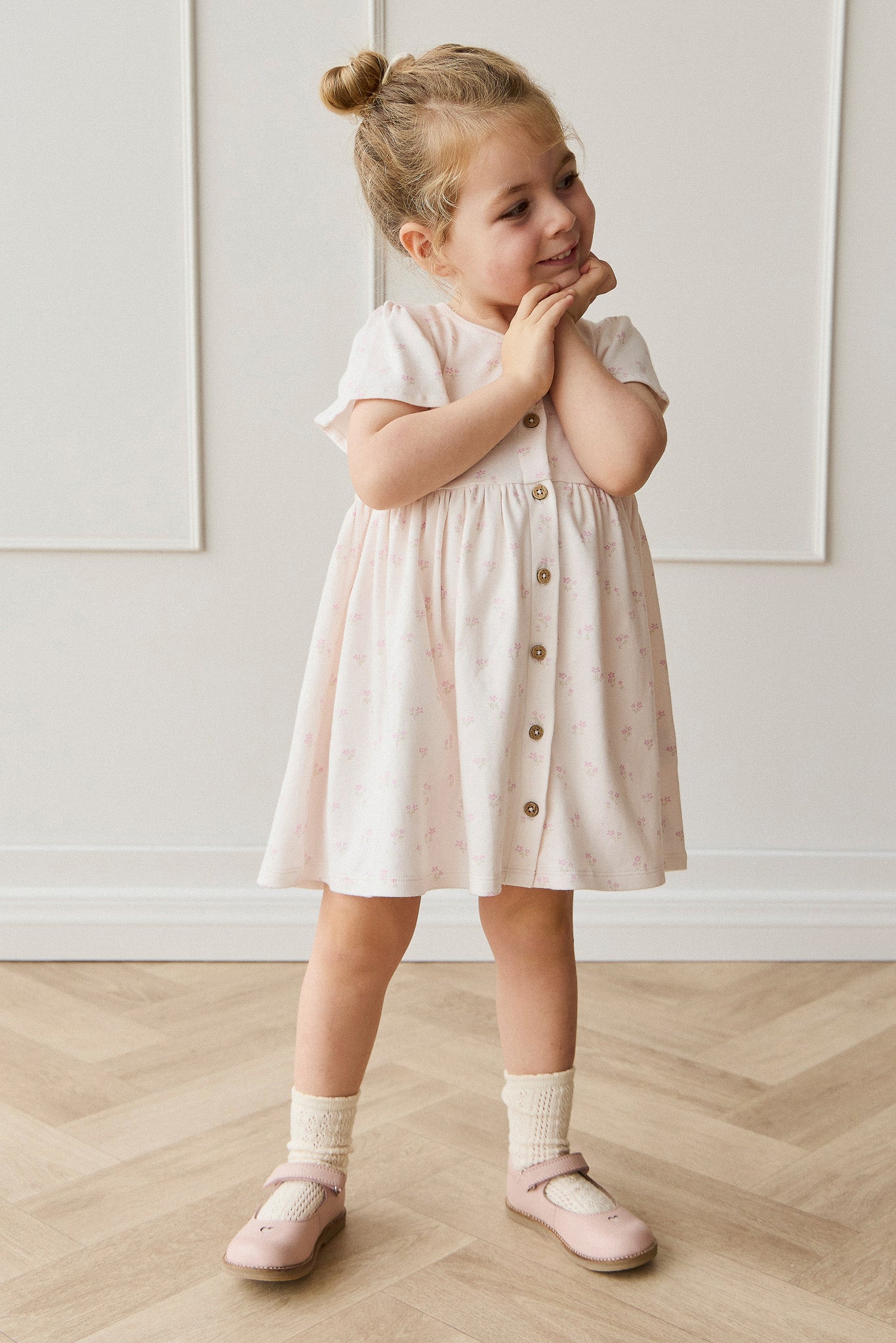 Organic Cotton Dahlia Dress - Pauline Pink
