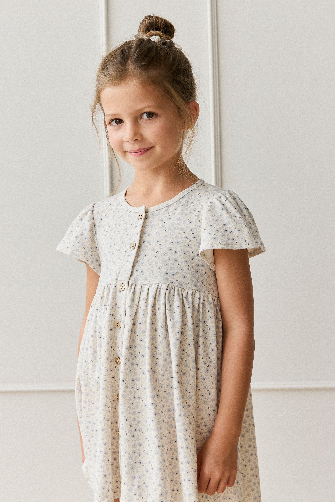 Organic Cotton Dahlia Dress - Penelope Evening Haze