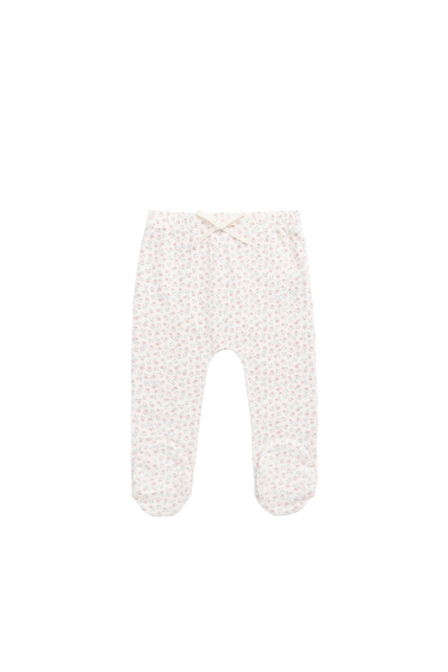Organic Cotton Footed Pant - Posy Garden Pink