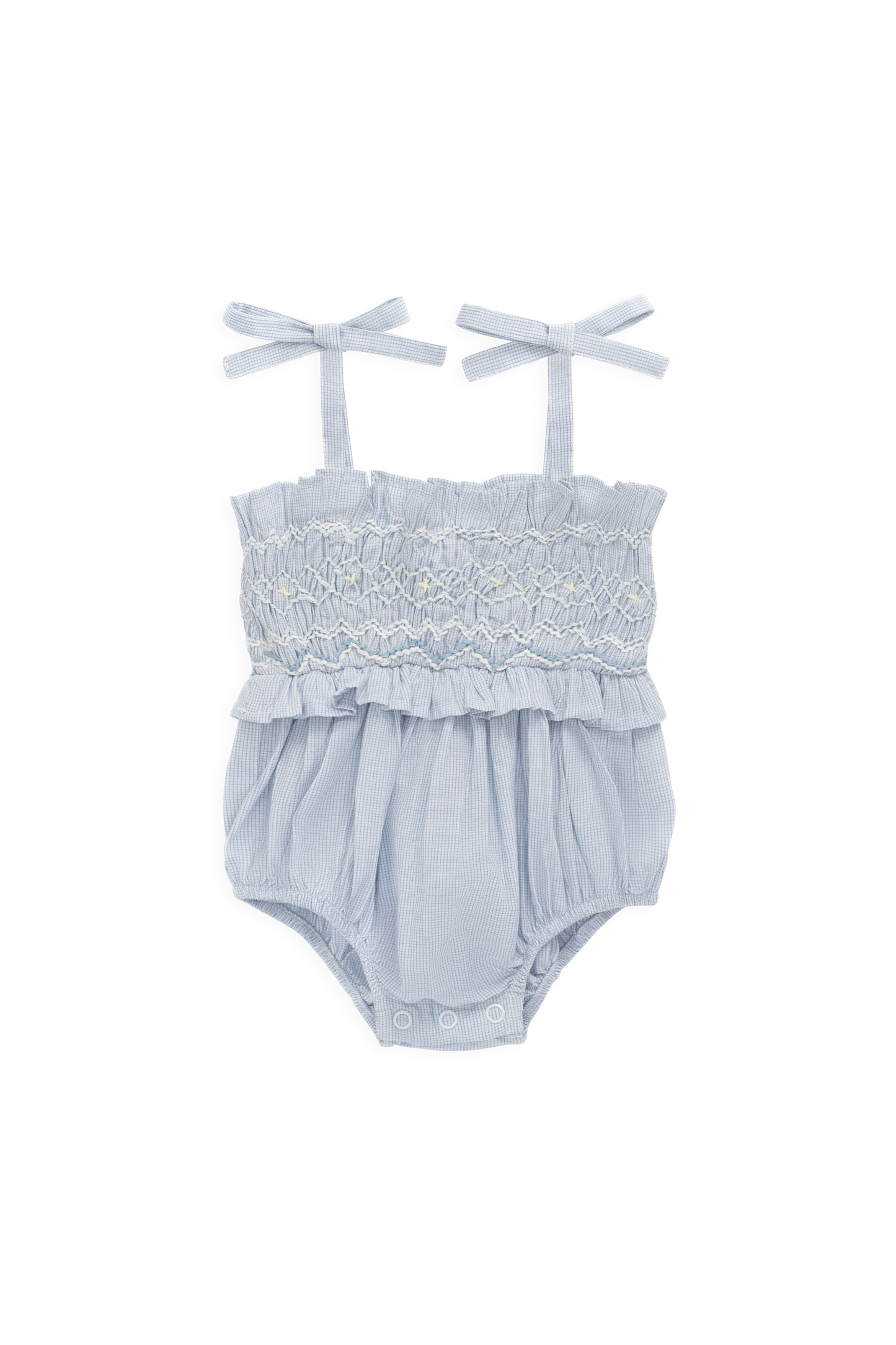 Organic Cotton Desiree Playsuit - Petite Check
