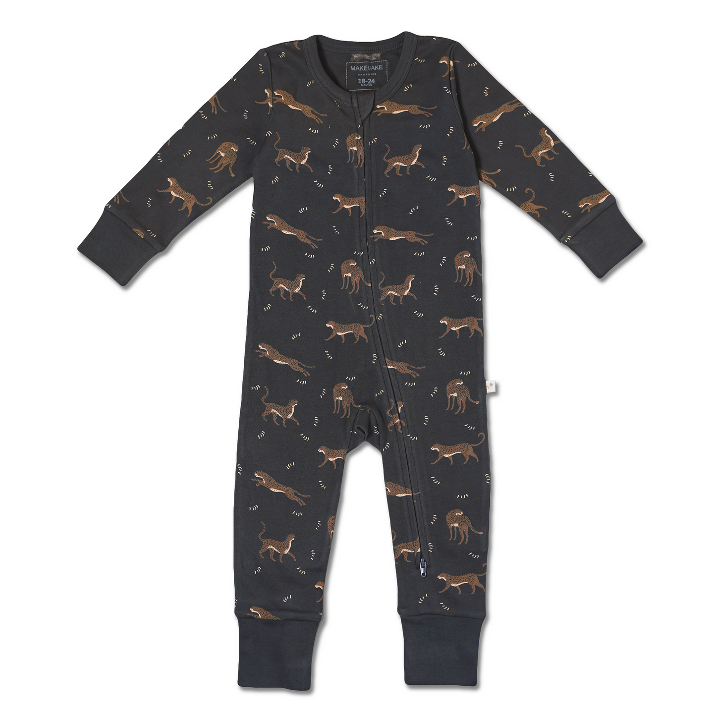 Organic 2-Way Zip Romper - Leopard
