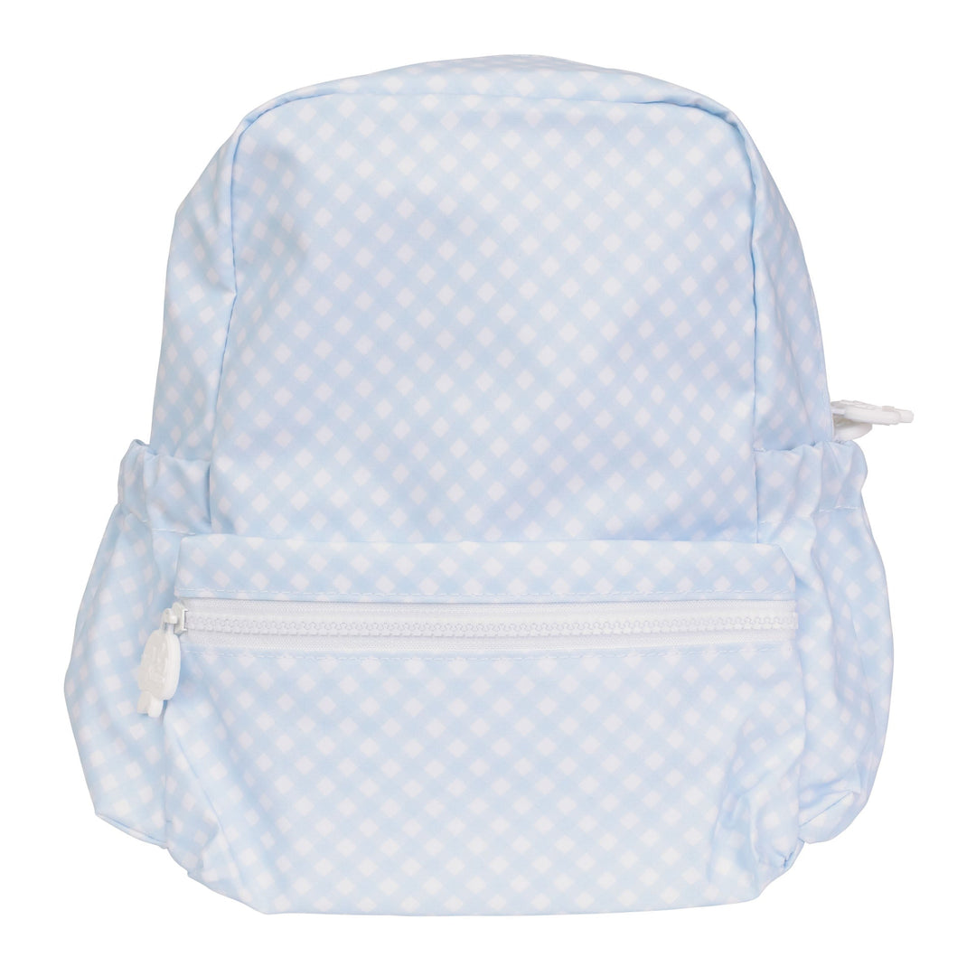 The Backpack Small Blue Gingham