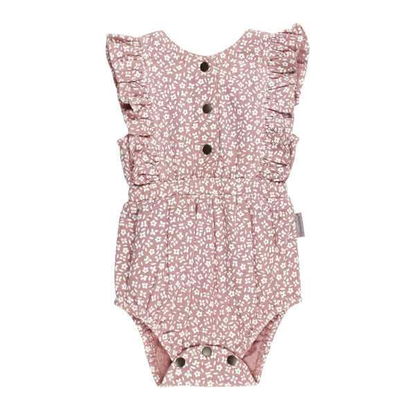Organic Muslin Ruffle Bodysuit