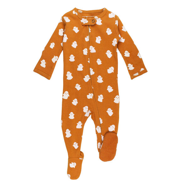 Organic 2-Way Zipper Footie Halloween