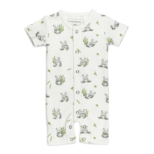 Organic Sleeve Romper Panda