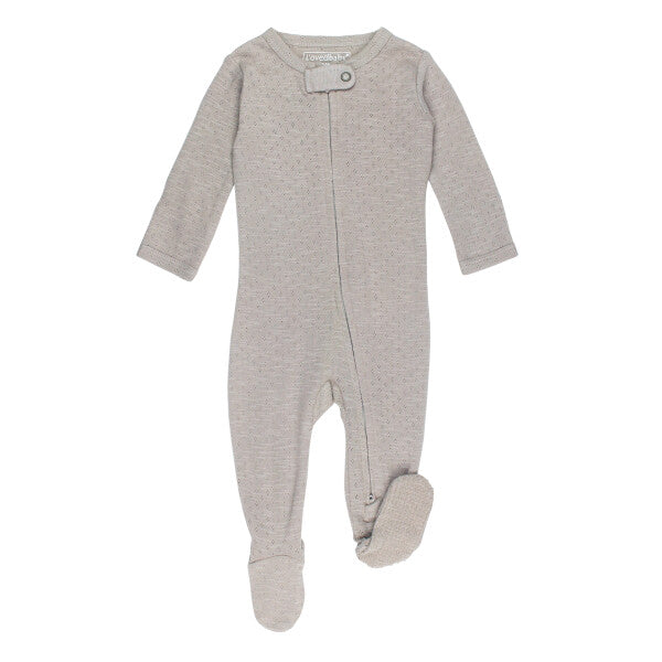 Pointelle Organic 2-Way Zipper Footie
