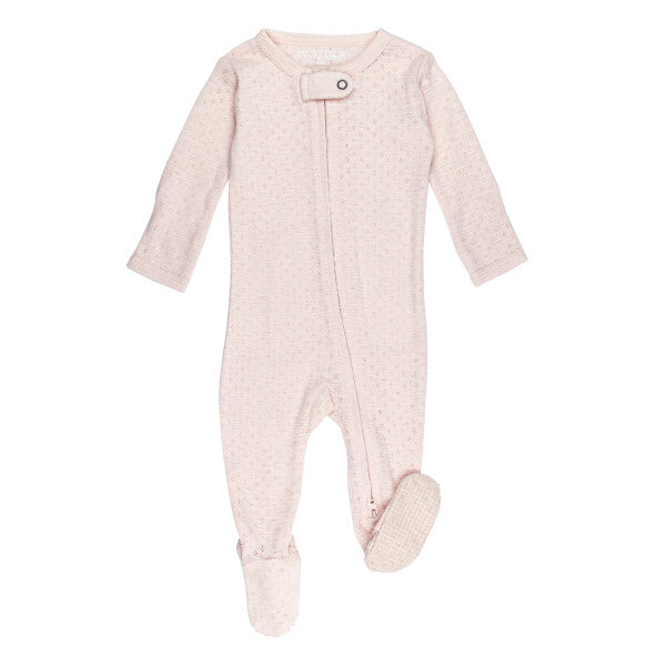 Pointelle Organic 2-Way Zipper Footie