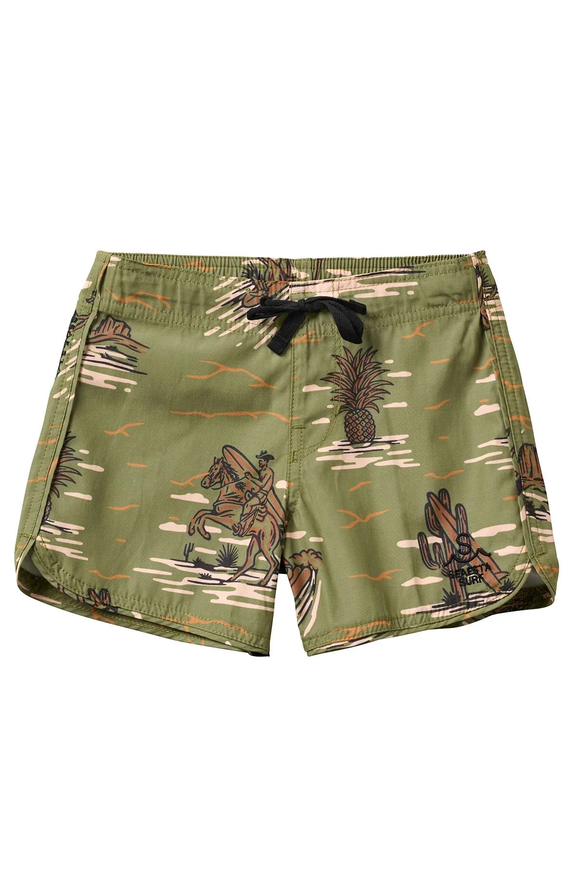 Retro Flare Boardshort Surfing Cowboy