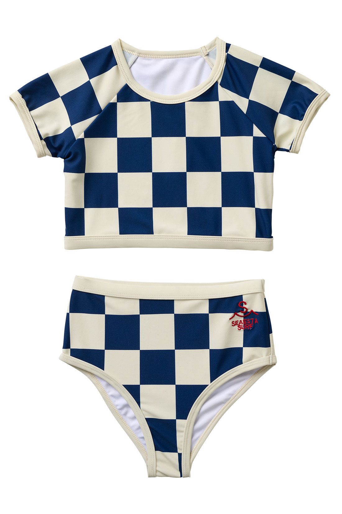 Nautical Checks Rashguard Swimsuit