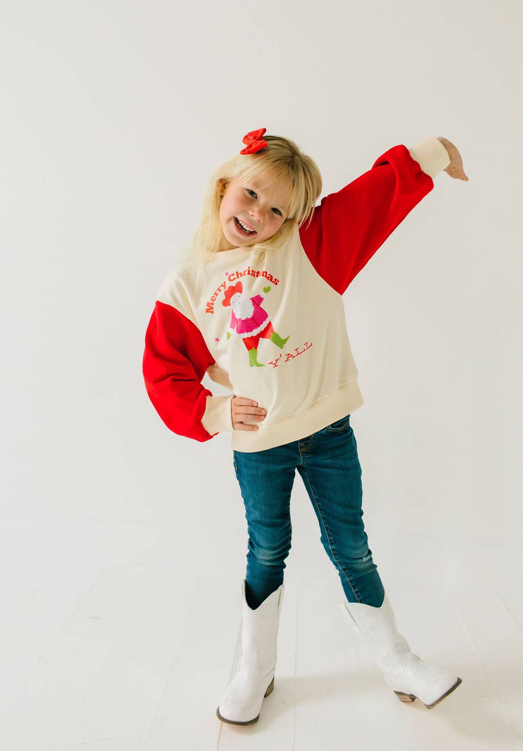 Cowboy Santa Raglan Sweatshirt | Mommy and Me | KIDS
