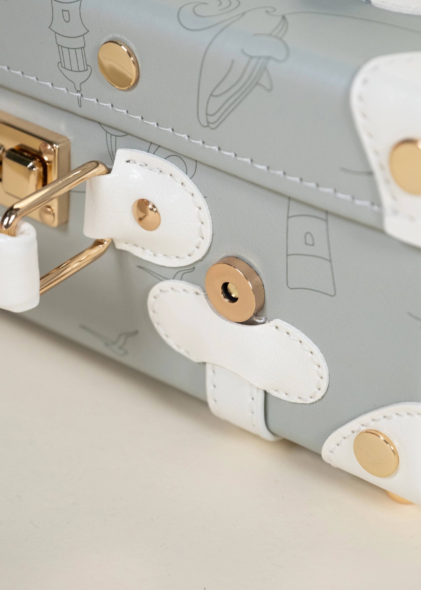 Vegan Leather Play Suitcase - Ocean