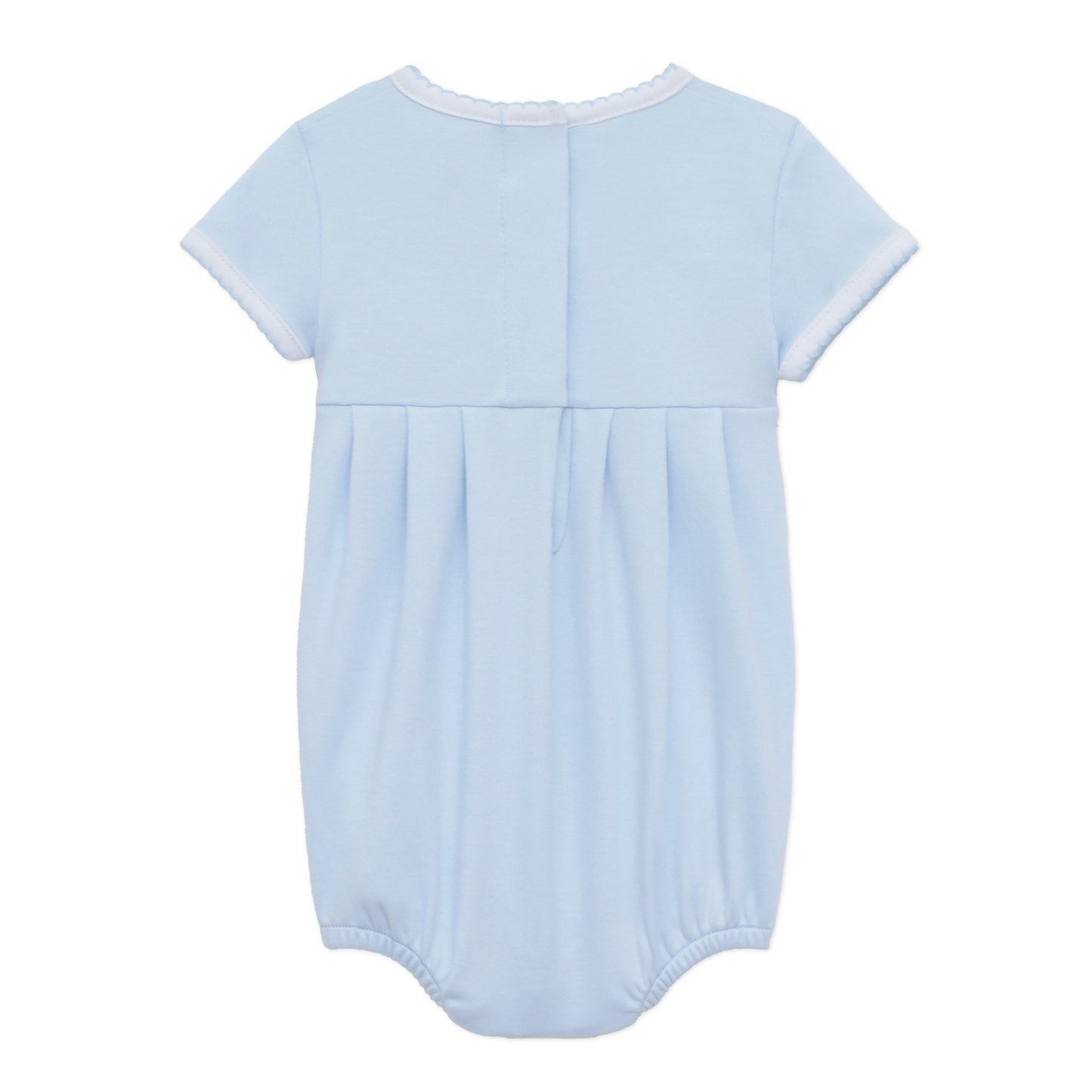 Little Ducklings Classics Smocked Bubble - Light Blue