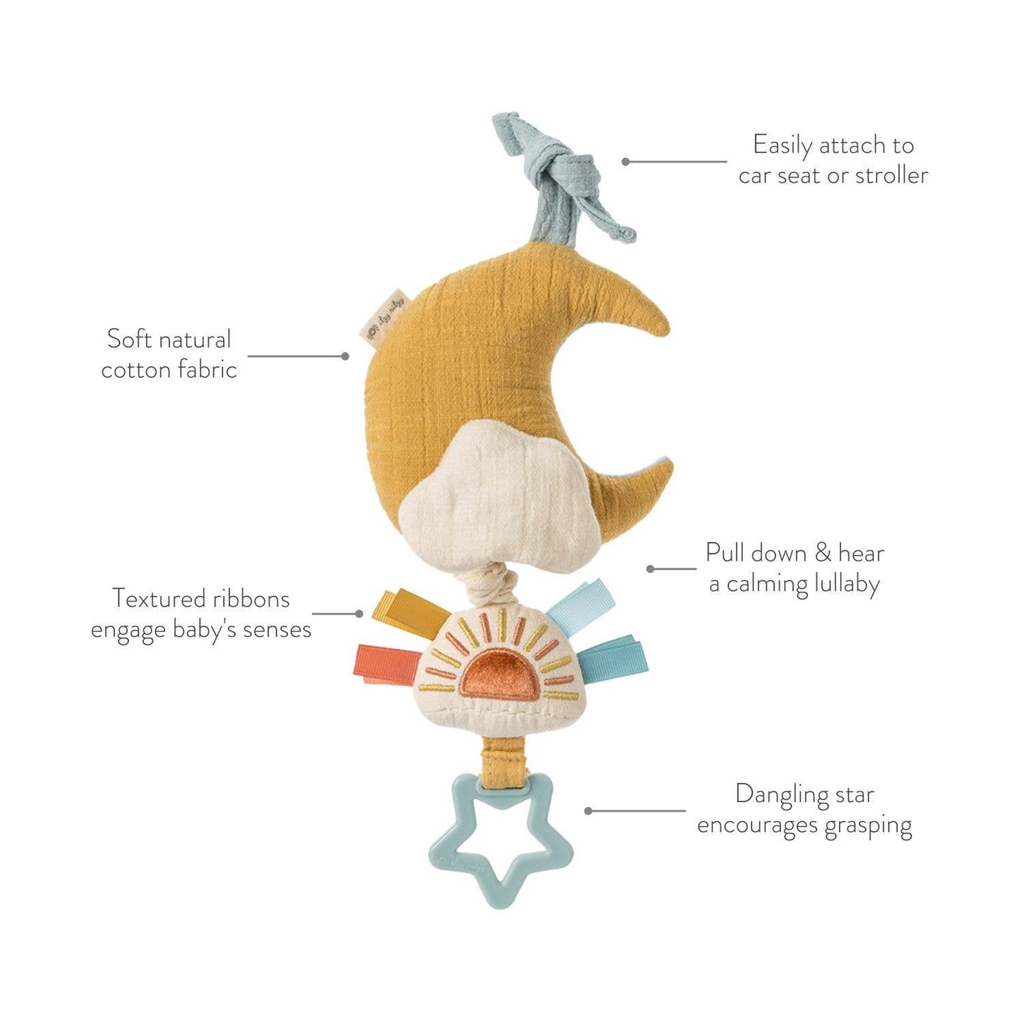 Bitzy Notes Musical Pull-Down Toy Cloud/Sun