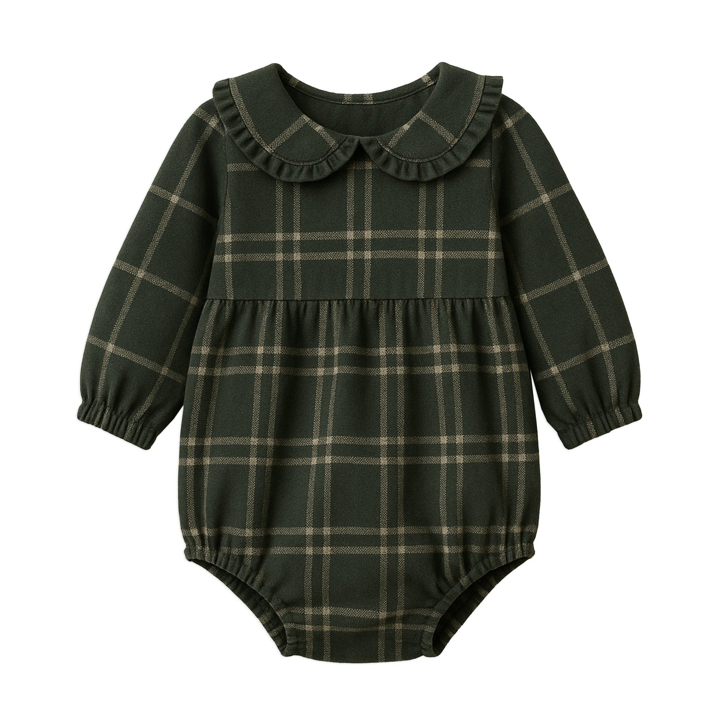 Aven Flannel Bubble Collared Romper