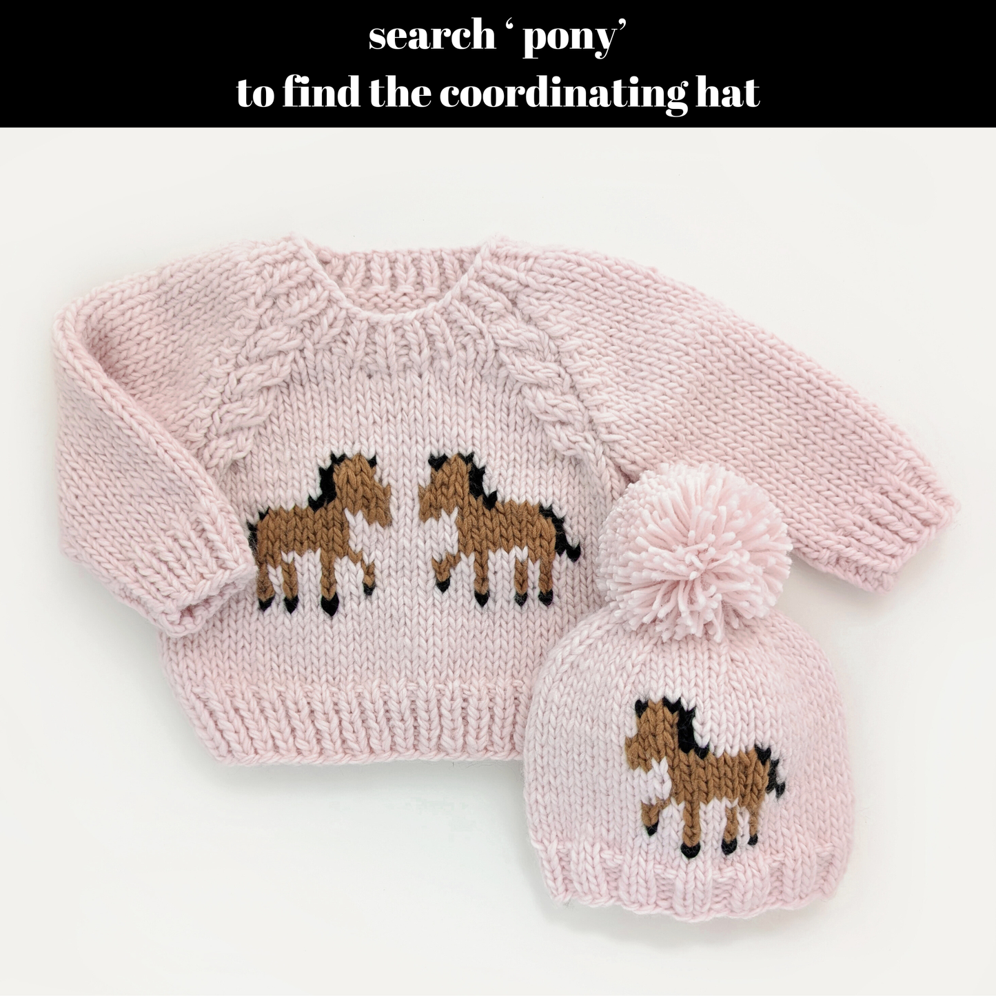 Pony Sweater Blush Toddler
