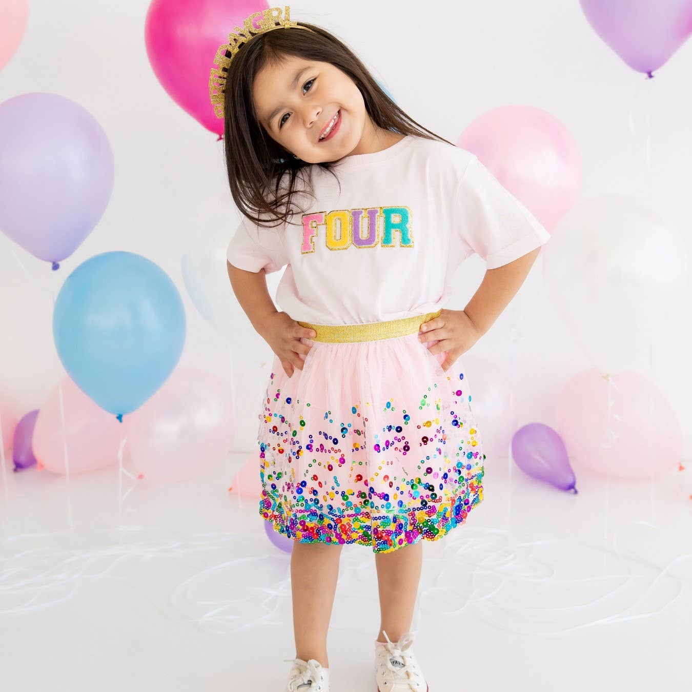 Pink Confetti Tutu Dress Up