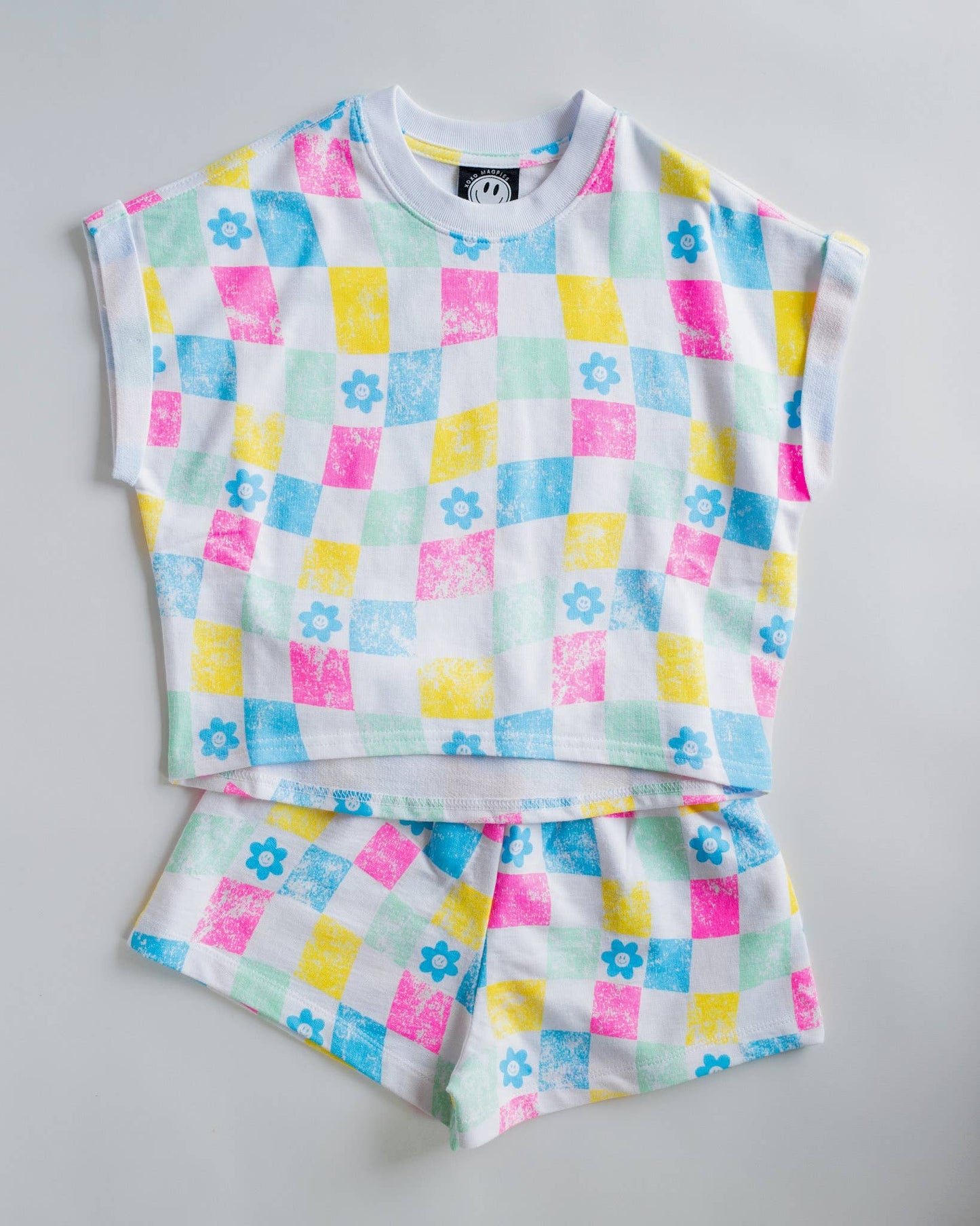 XOXO by Magpies All Over Checker French Terry Tee