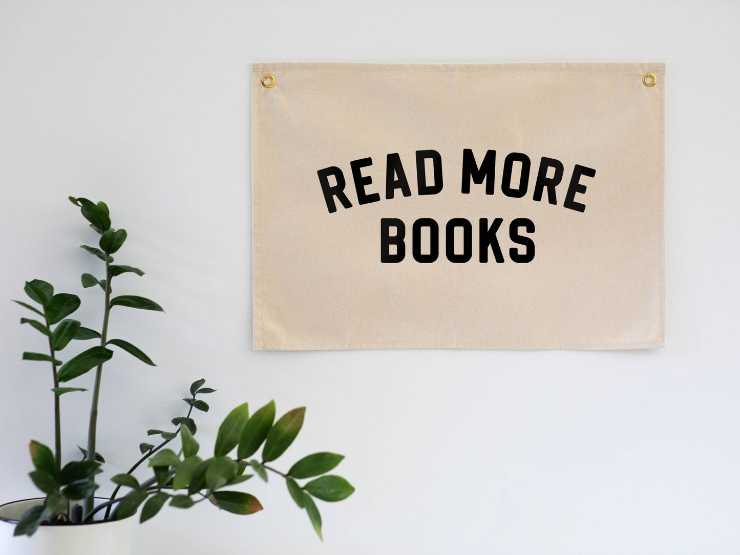 Read More Books Modern Canvas Banner • Reading Wall Flag