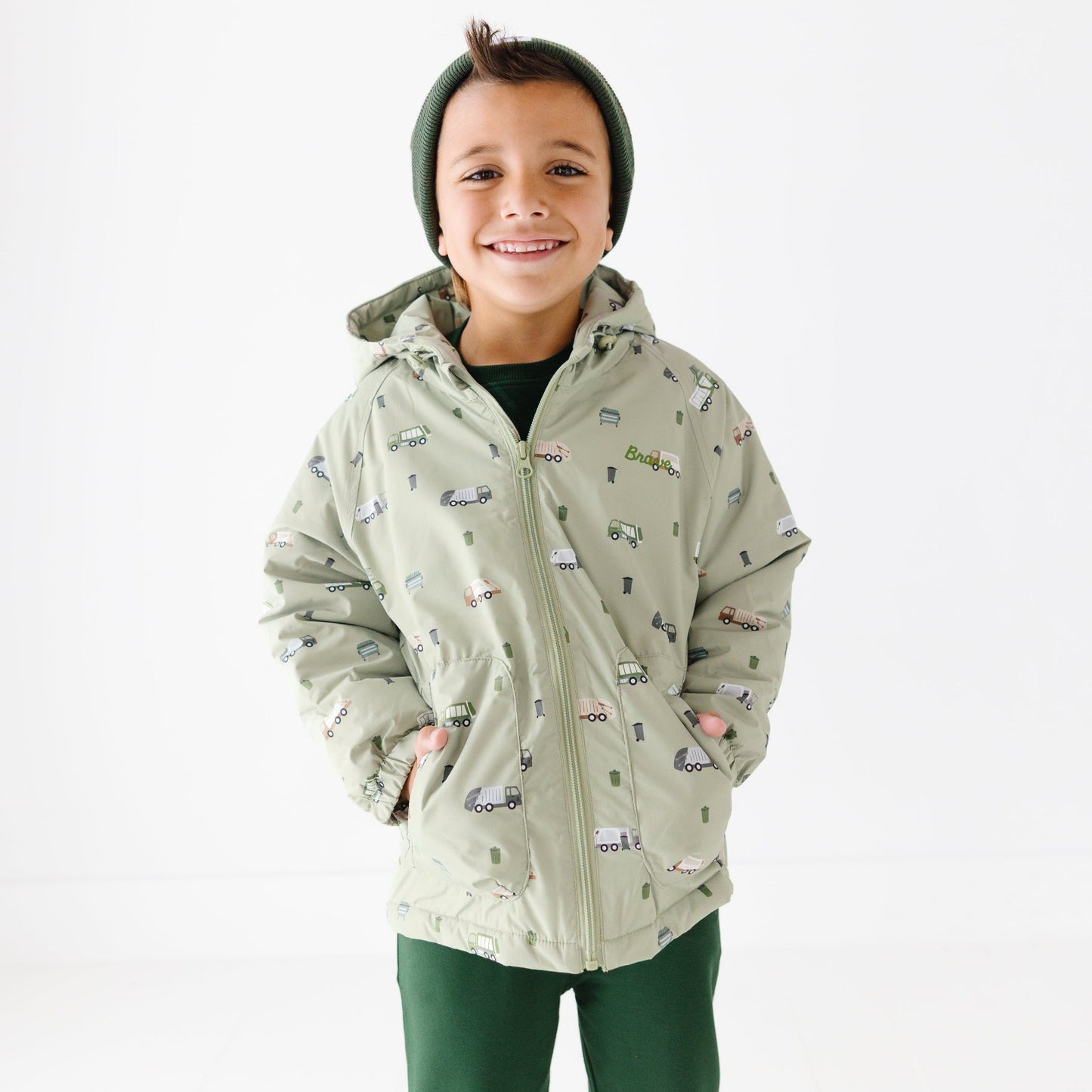 Trash Trucks Puffer Jacket