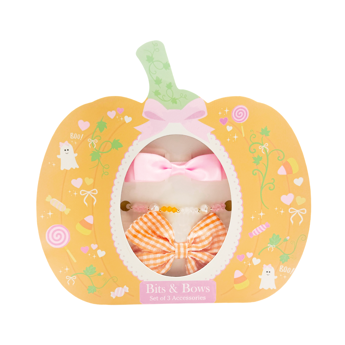 Pumpkin Bows & Bracelet Gift Set