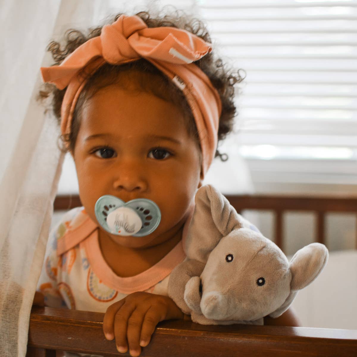 Elephant Lovey security blanket for travel and bedtime