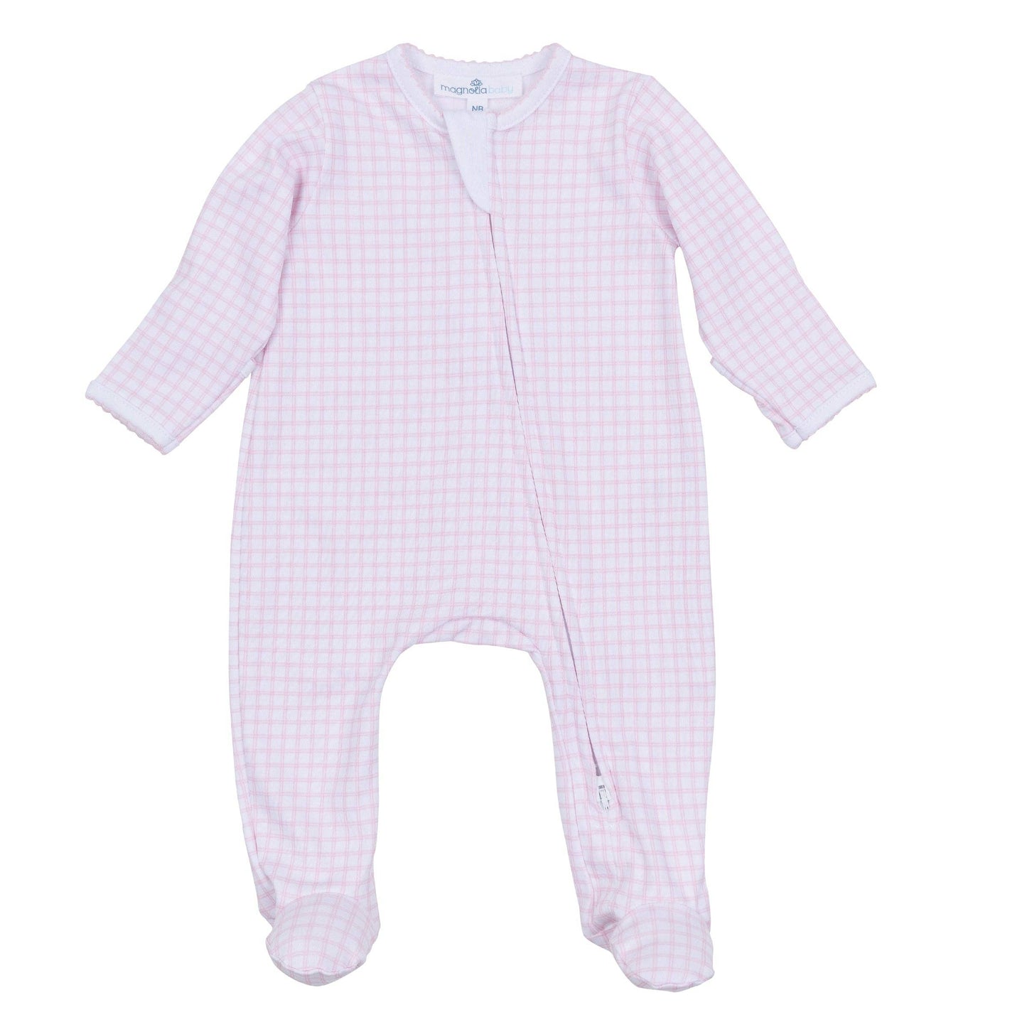 Peek-A-Boo Wishes Zip Footie - Pink