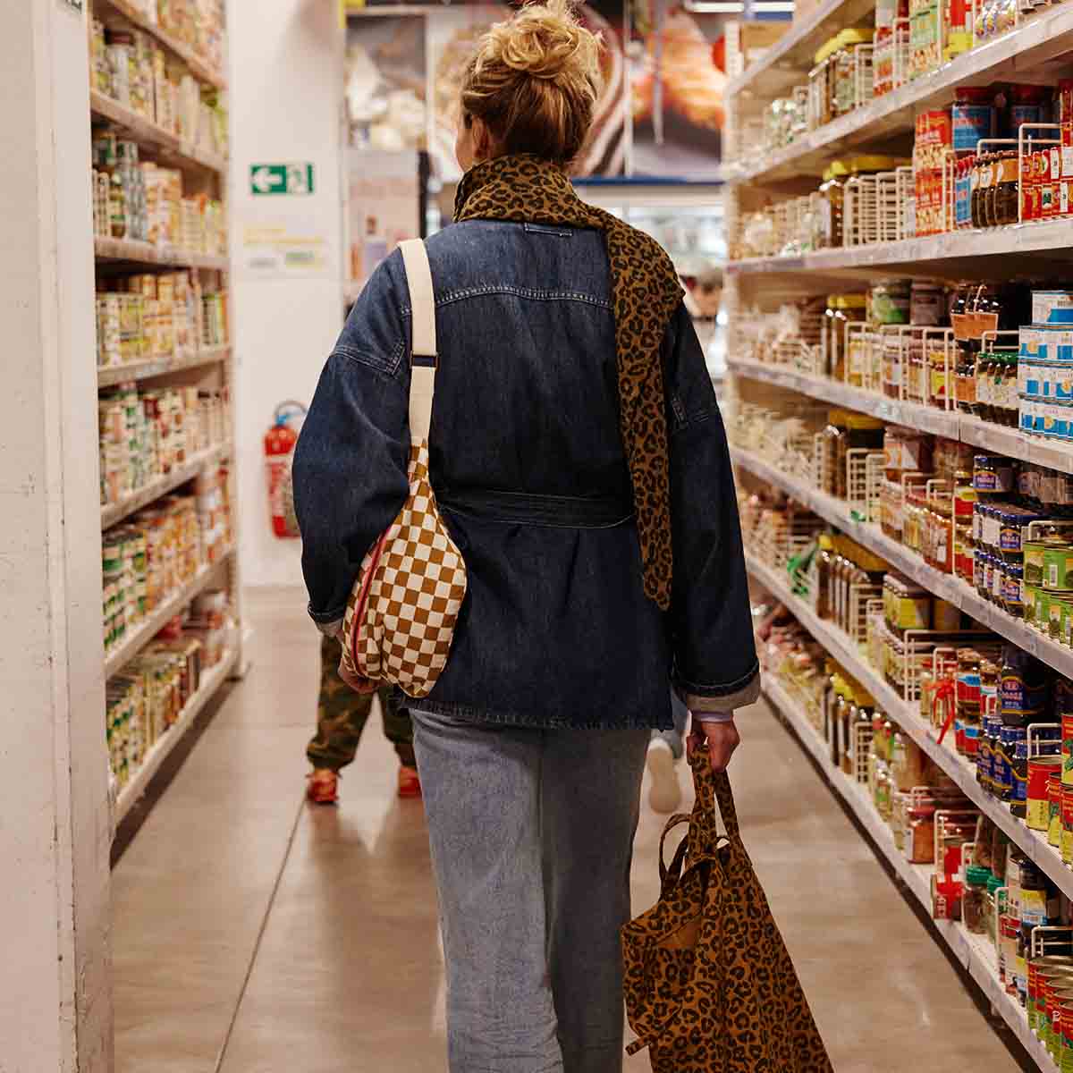 WOMEN BUM BAG CHECKERBOARD CARAMEL