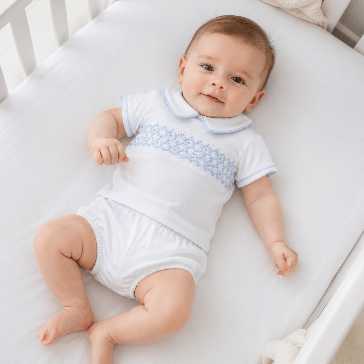 Charlie Smocked Diaper Cover Set