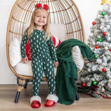 Christmas Trees Small Ribbed Two-Piece Set