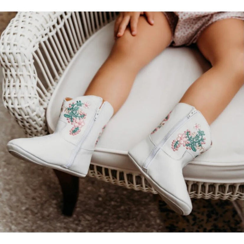 Juliet White Cowboy Boots
