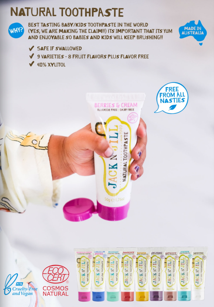 Jack N' Jill Natural Certified Kids Toothpaste Strawberry