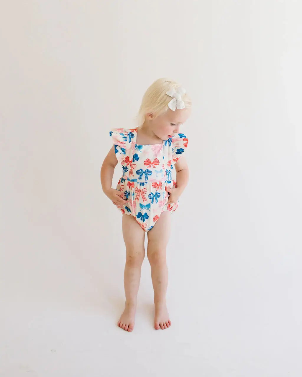 Emmy Bubble in Patriotic Bows | Baby