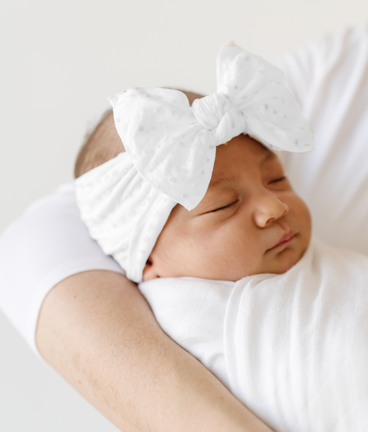 Baby Bling Shabby Dot Knot Soft Nylon Headband