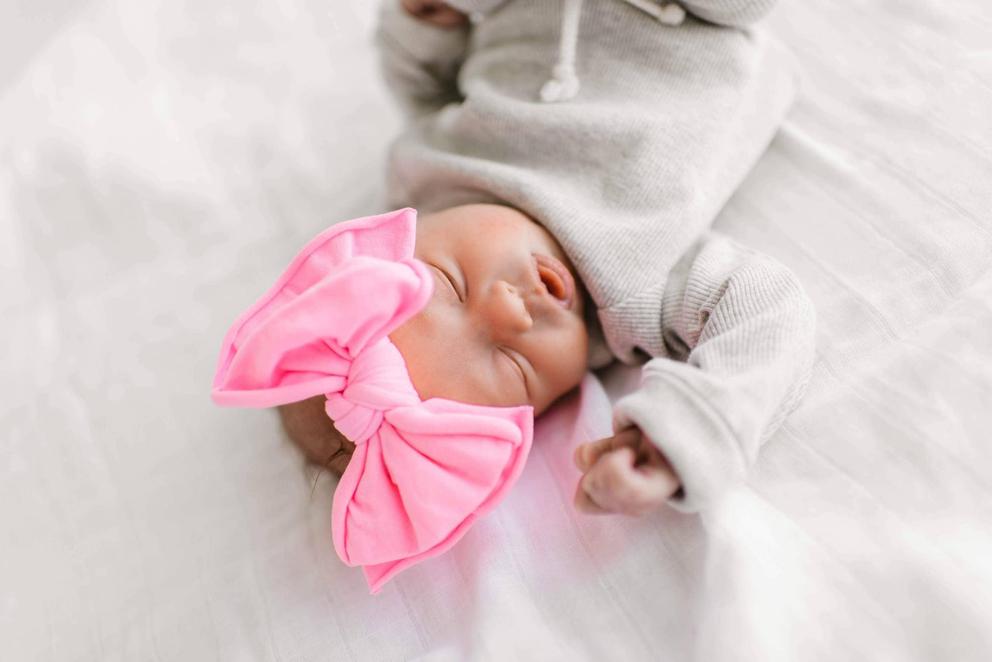 Baby Bling FAB-BOW-LOUS nylon bow headband Neon pink