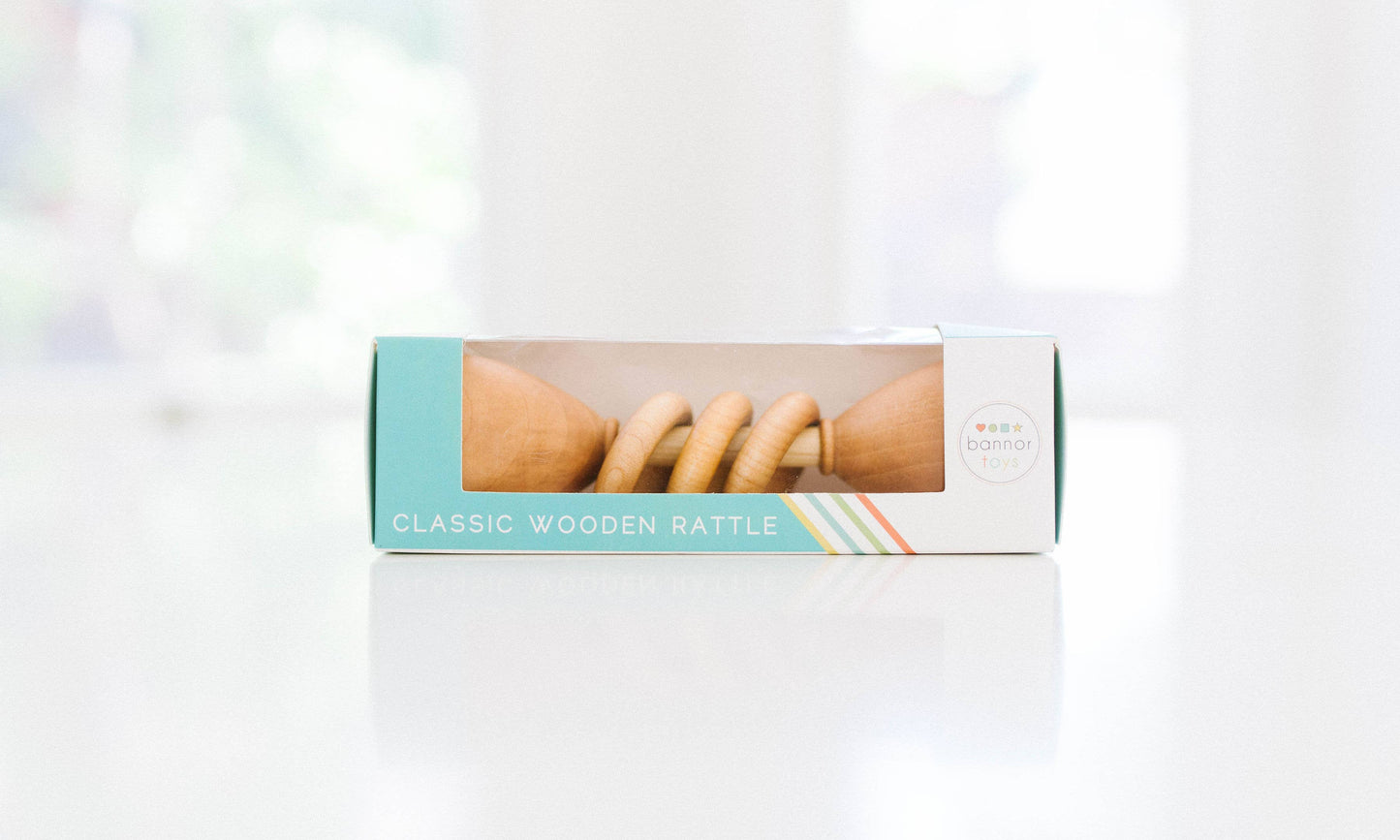 Classic Rattle Wooden Baby Toy