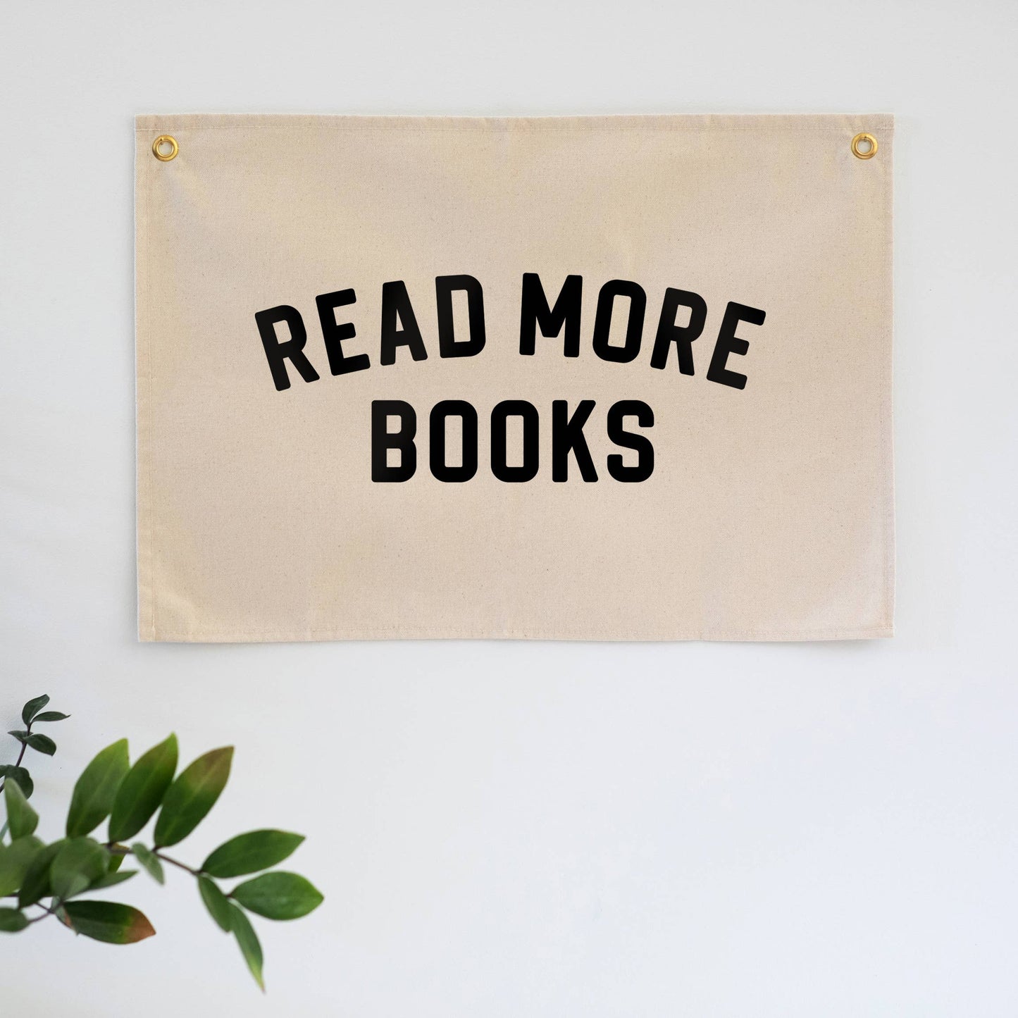 Read More Books Modern Canvas Banner • Reading Wall Flag