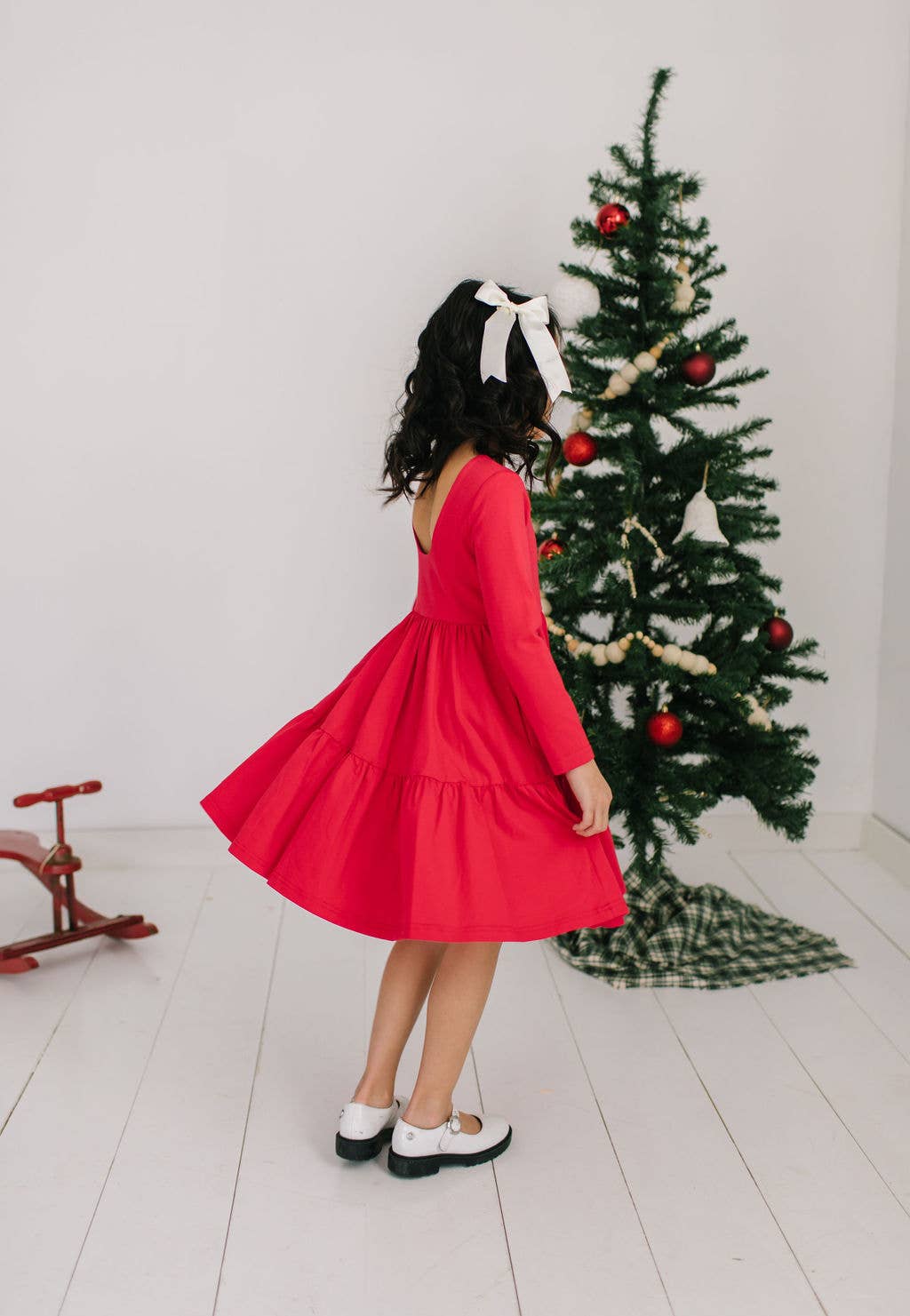 Gwendolyn Ruffle in Scarlet | Girls Dress