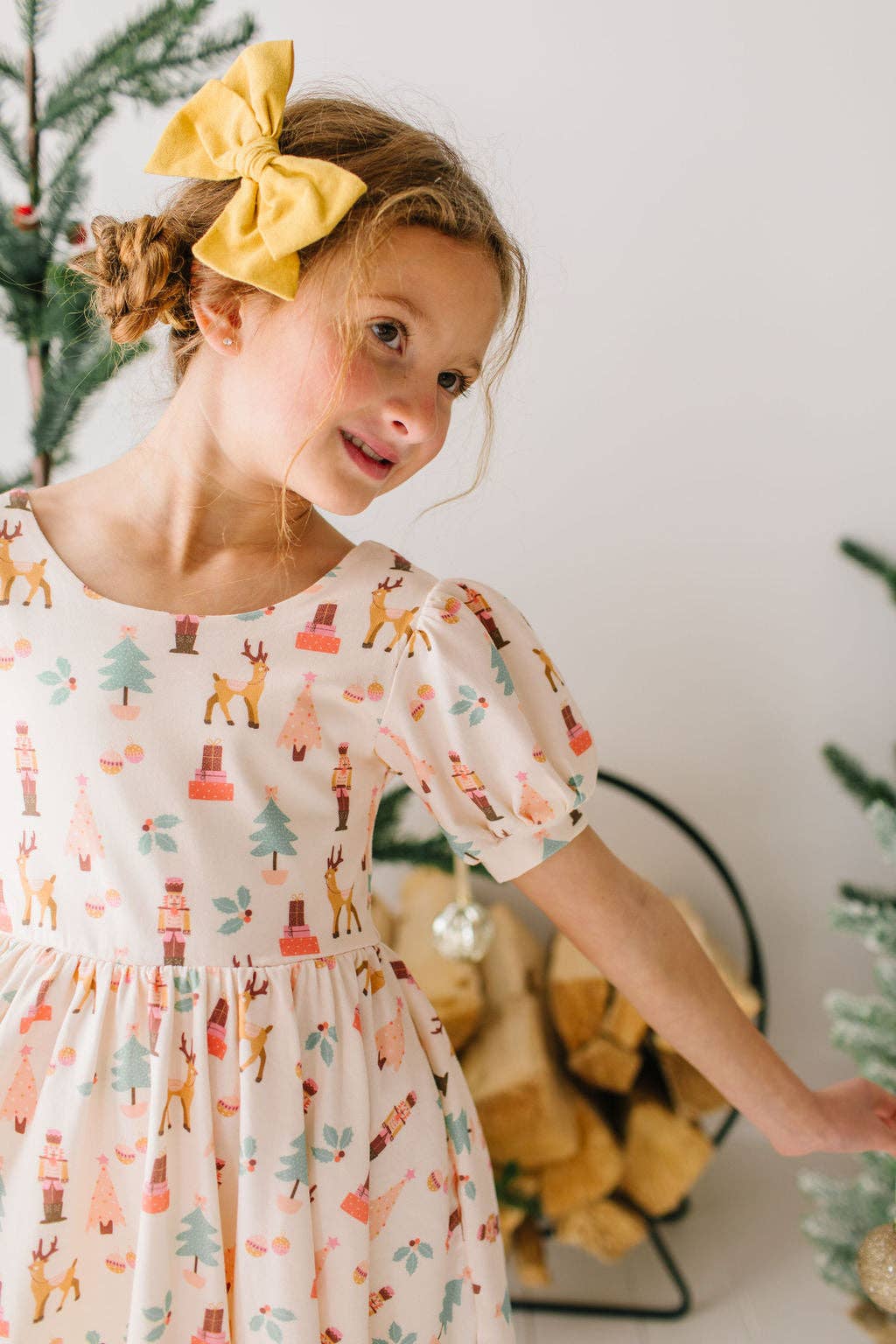 Puff Dress in Nutcracker | Girls Christmas Dress