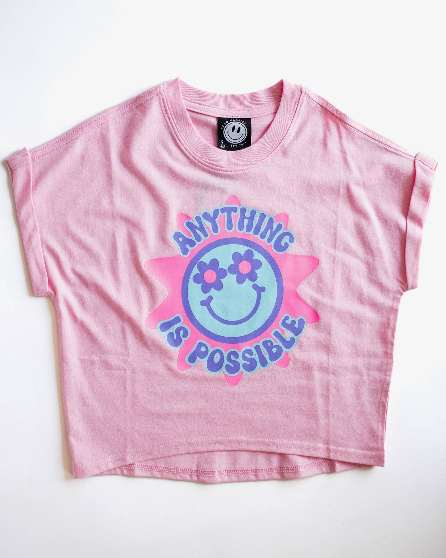XOXO by Magpies Anything is Possible Printed Tee | Bubble Gum Pink