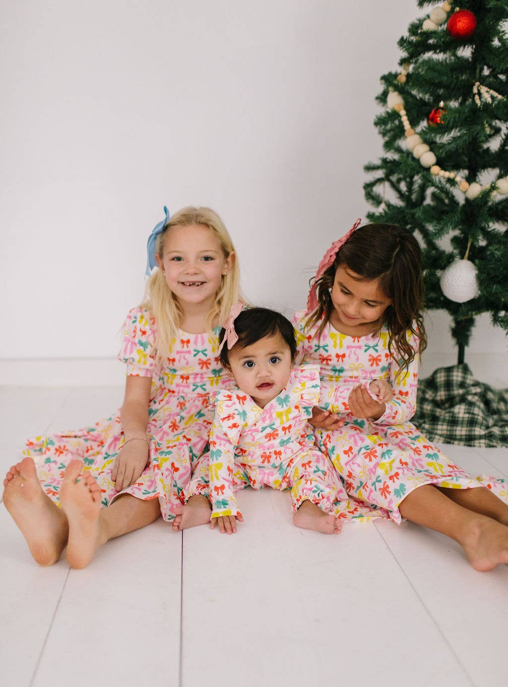 Gwendolyn Dress in Holiday Bows | Girls Dress