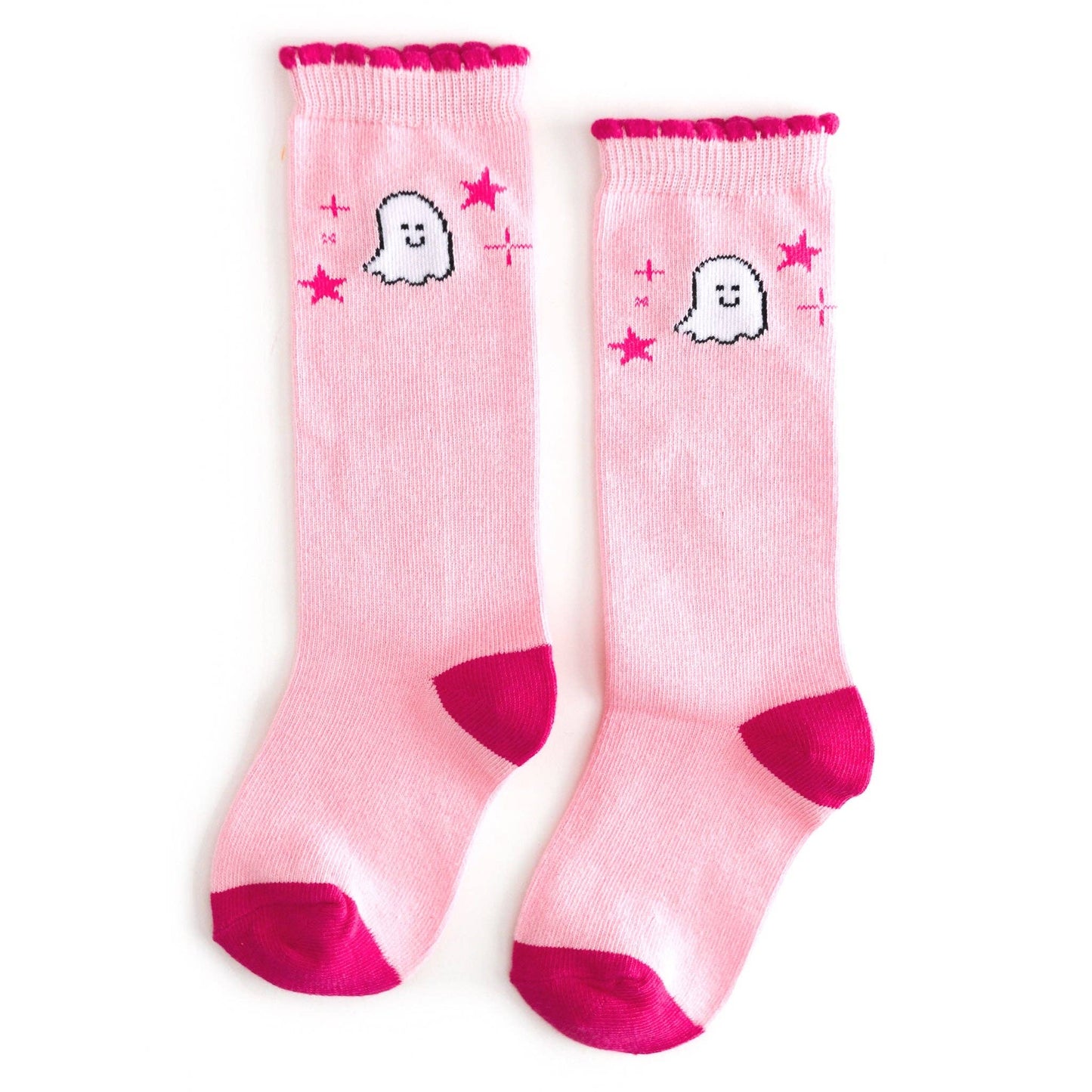 Pink Ghost Knee High Socks