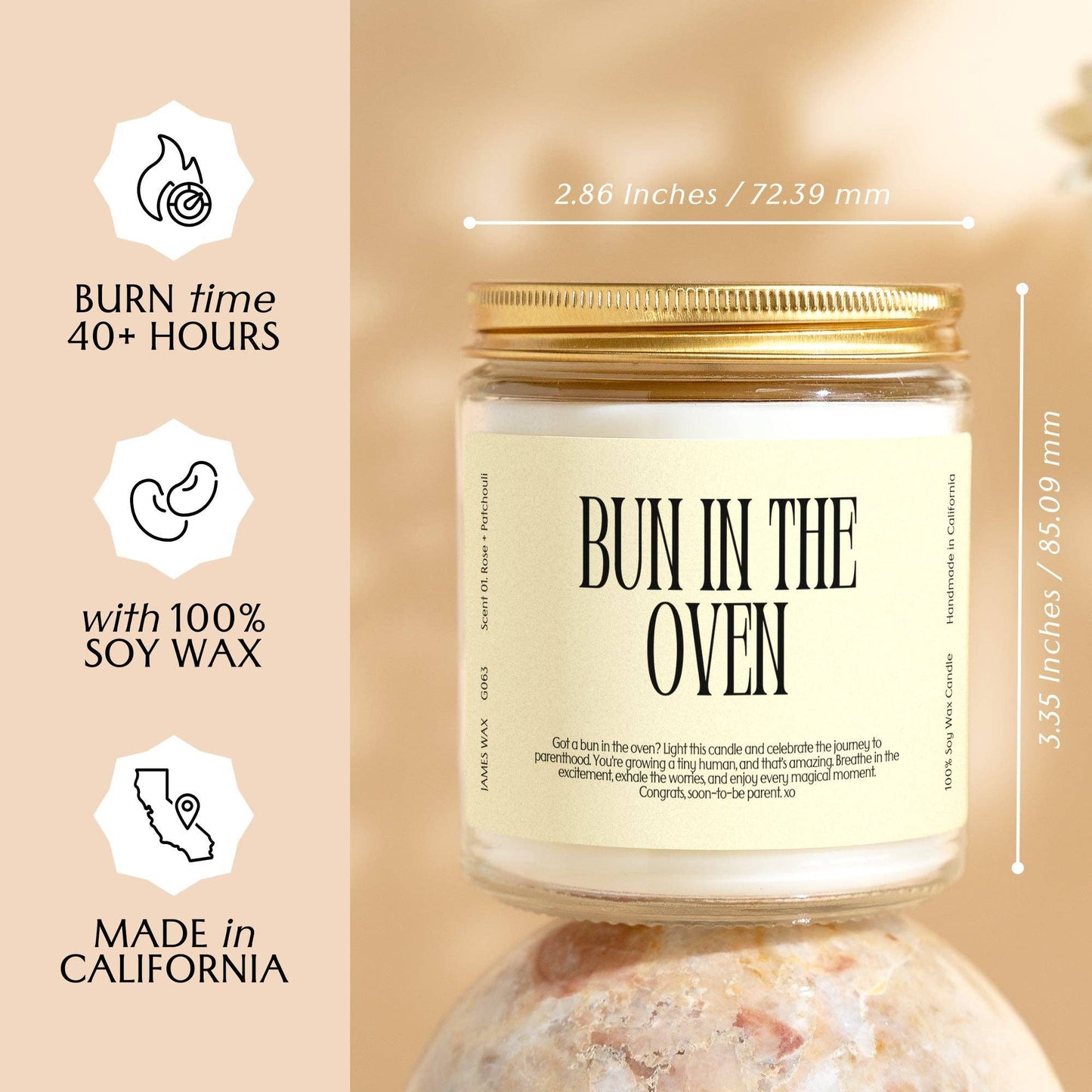 Expecting Moms Bun in the Oven Candle